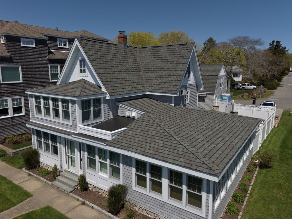 grey vinyl siding and asphalt roof